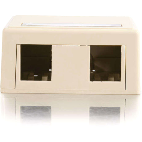 C2G 2-Port Keystone Jack Surface Mount Box - Ivory