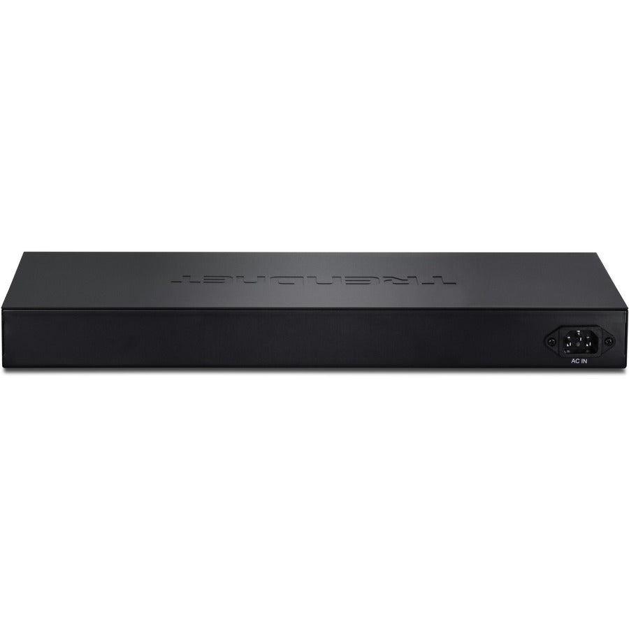TRENDnet 28-Port 10/100Mbps Web Smart PoE+ Switch, 20 x PoE Ports, 4 x PoE+ Ports, 2 x Gigabit Ports, 2 x Shared Gigabit Ports (RJ-45 or SFP), Rack Mountable, Lifetime Protection, Black, TPE-224WS