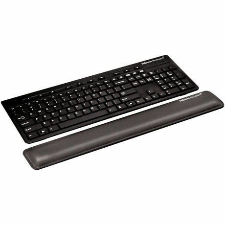 Fellowes&reg; MICROBAN&reg; Gel keyboard Wrist Rest - Graphite (9175301)
