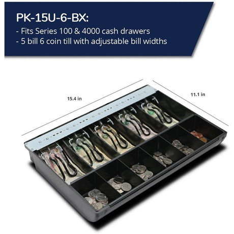 apg&reg; Cash Drawer PK-15U-6-BX Universal Till