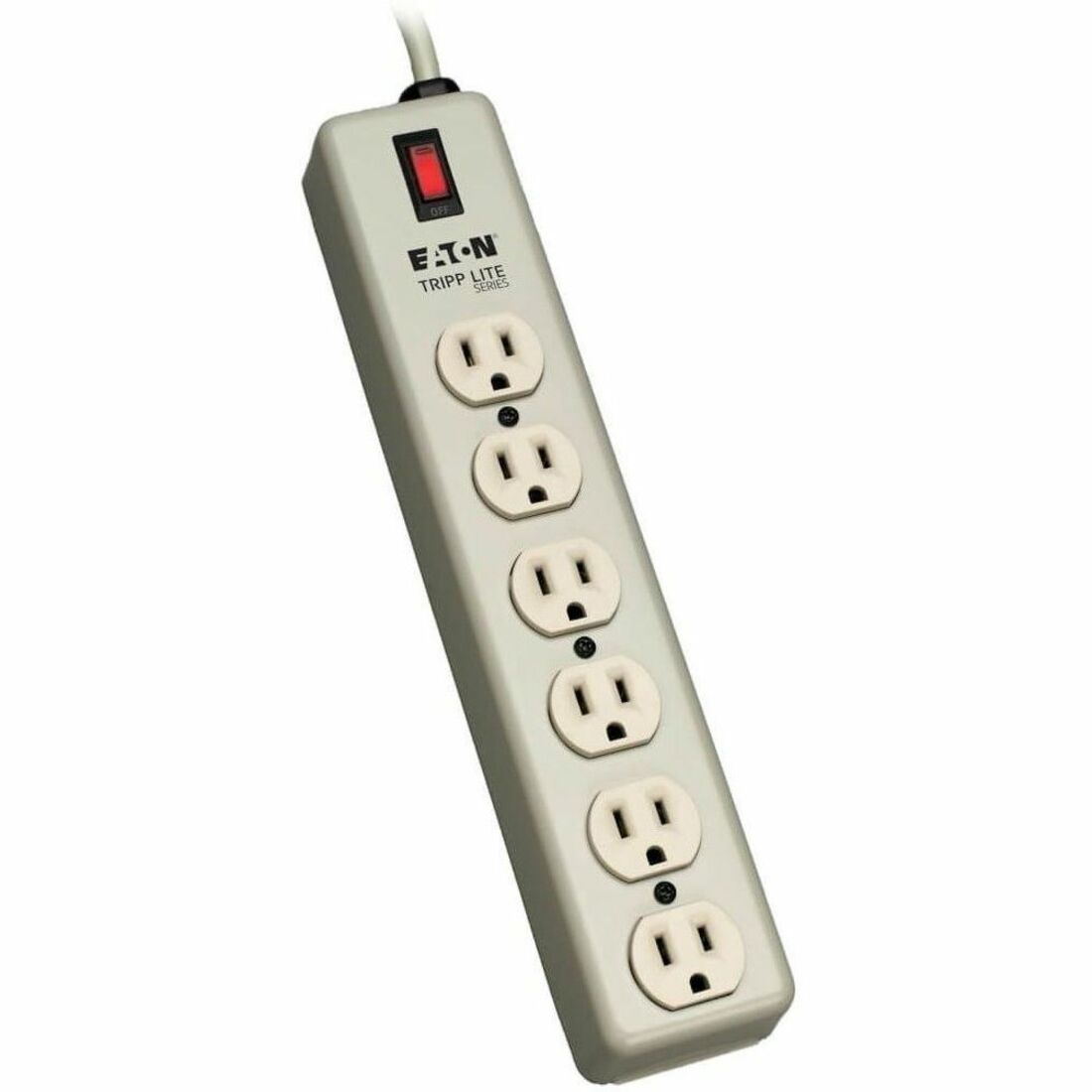 Eaton Tripp Lite Series Industrial Power Strip, 6-Outlet, 6 ft. (1.8 m) Cord, Beige