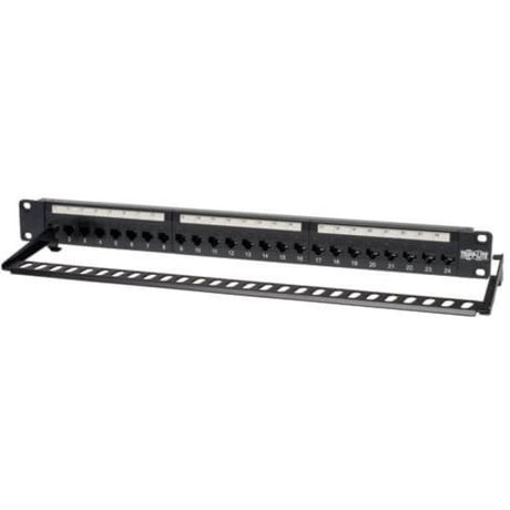 Eaton Tripp Lite Series 24-Port 1U Rack-Mount Cat5e Feedthrough Patch Panel, RJ45 Ethernet, TAA