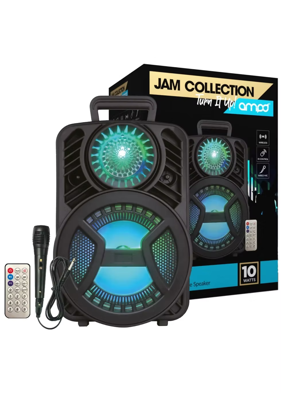 Ampd - Blast G6 8watt Bluetooth Speaker With Microphone And Remote - Red (Copy)