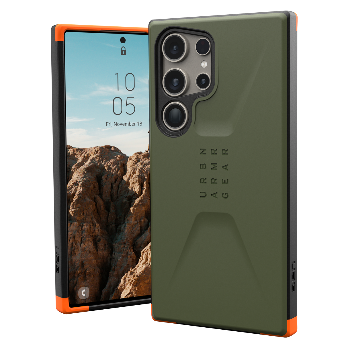 Urban Armor Gear Uag - Civilian Case For Samsung Galaxy S24 Ultra - Olive Drab