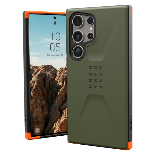 Urban Armor Gear Uag - Civilian Case For Samsung Galaxy S24 Ultra - Olive Drab