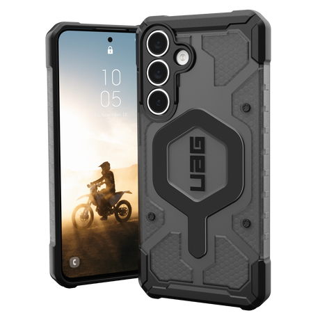 Urban Armor Gear Pathfinder Clear Case with Magnet for Samsung Galaxy S25 FE – Ash and Black