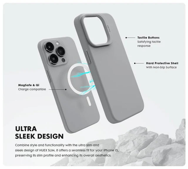 Laut - Huex Magsafe Hülle für Apple iPhone 15 / iPhone 14 / iPhone 13 - Schwarz