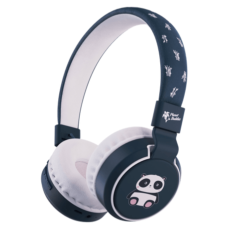 Planet Buddies - Panda On Ear Wireless Headphones - Black And White