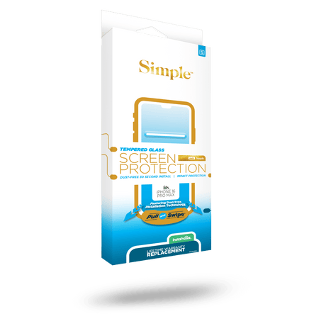 Simple - Guided Tempered Glass Screen Protector For Apple Iphone 16 Pro Max - Clear