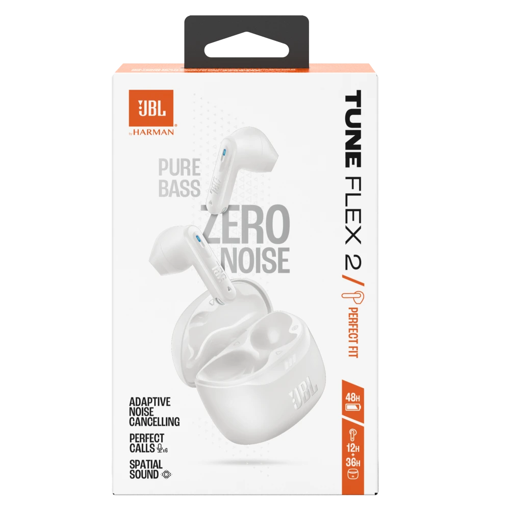 Jbl - Tune Flex 2 True Wireless In Ear Noise Cancelling Bluetooth Headphones - White