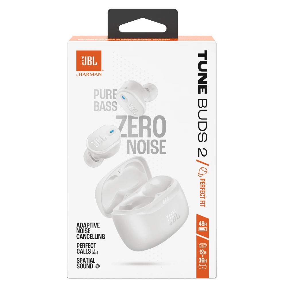 Jbl - Tune Buds 2 True Wireless In Ear Noise Cancelling Bluetooth Headphones - White