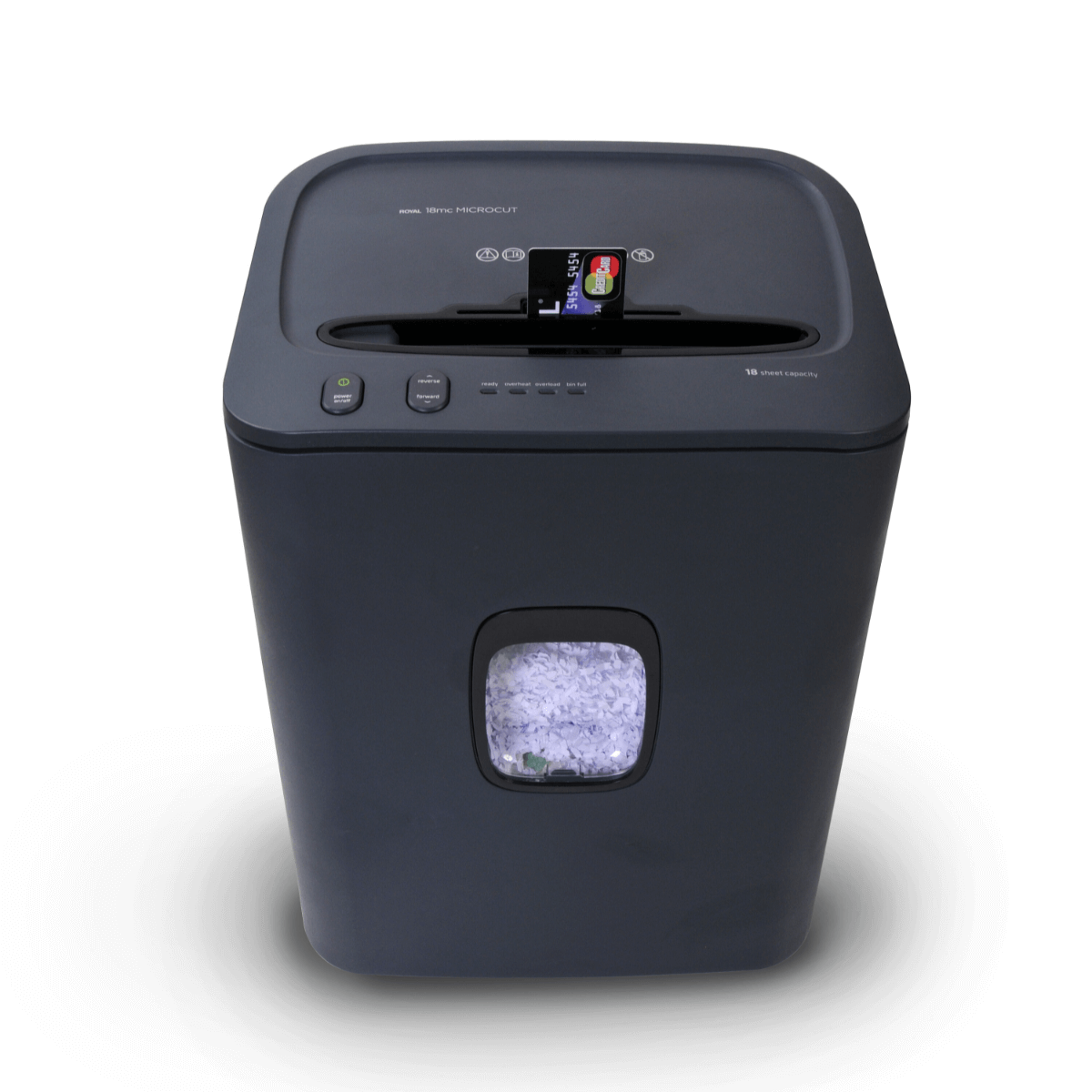 Royal Restored - Like New ROYAL 18MC CONSUMER MICRO-CUT SHREDDER- 18 SHEET SINGLE PASS 7.4 GALLON WASTEBIN