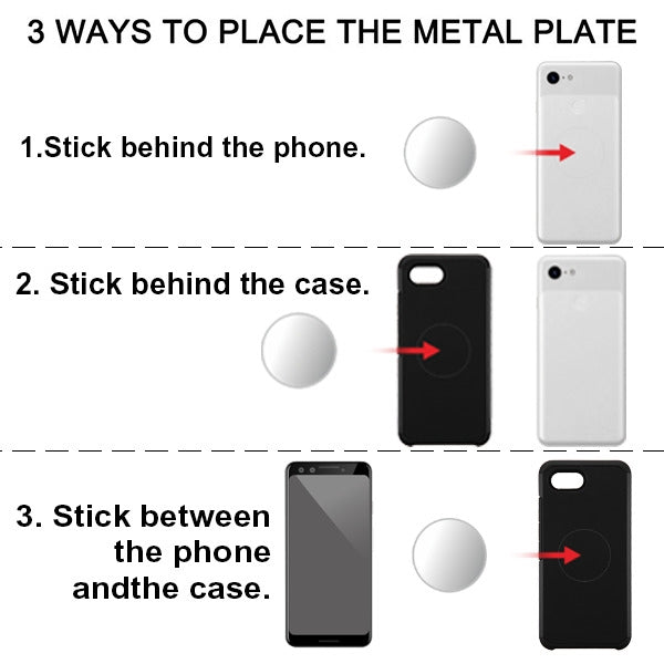 MyBat Universal Metal Plate for Magnetic Mount(4-pack) - Silver