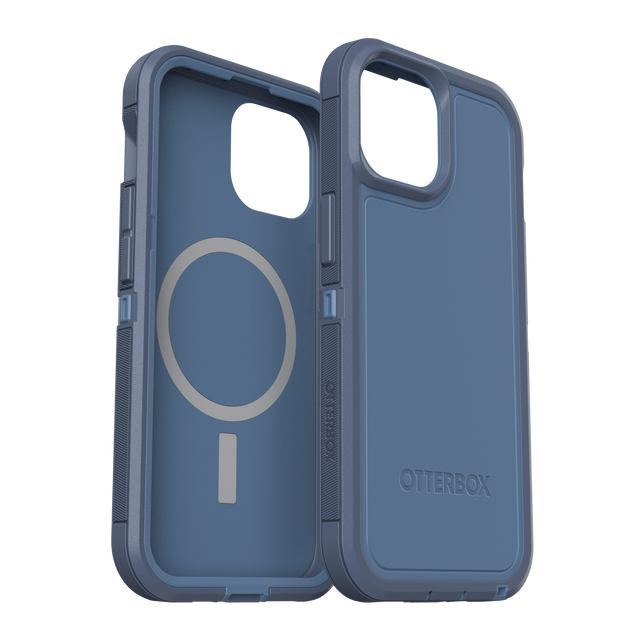 Otterbox - Defender Pro Xt Magsafe Case For Apple Iphone 15     /    Iphone 14    /    Iphone 13   /   Iphone 16e - Baby Blue Jeans