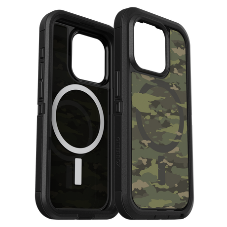 Otterbox - Defender Pro Xt Clear Magsafe Case For Apple Iphone 15 Pro  - Woodland Camo