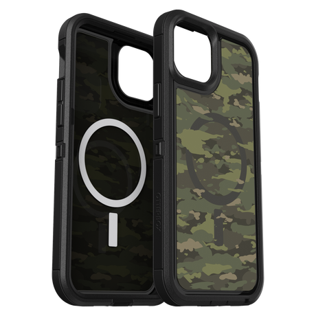 Otterbox - Defender Pro Xt Clear Magsafe Case For Apple Iphone 15 Plus   /  Iphone 14 Plus - Woodland Camo