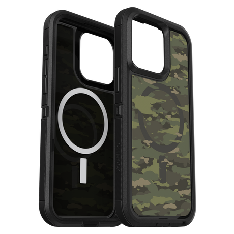 Otterbox - Defender Pro Xt Clear Magsafe Case For Apple Iphone 15 Pro Max  - Woodland Camo
