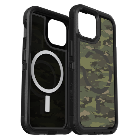 Otterbox - Defender Pro Xt Clear Magsafe Case For Apple Iphone 15     /    Iphone 14    /    Iphone 13   /   Iphone 16e - Woodland Camo