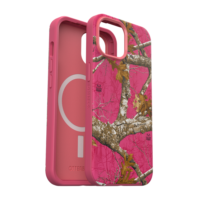 Otterbox - Symmetry Graphics Magsafe Case For Apple Iphone 15   /  Iphone 14  /  Iphone 13 - Flamingo Pink