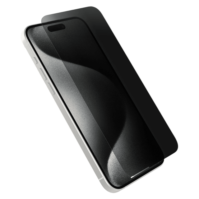 Otterbox - Premium Pro Glass Antimicrobial Privacy Screen Protector For Apple Iphone 15 Pro Max  - Clear