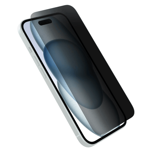 Otterbox - Premium Pro Glass Antimicrobial Privacy Screen Protector For Apple Iphone 15  - Clear