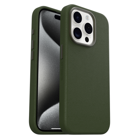 Otterbox - Symmetry Cactus Leather Case For Apple Iphone 15 Pro - Cactus Grove