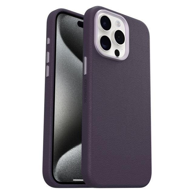Otterbox - Symmetry Cactus Leather Case For Apple Iphone 15 Pro Max - Plum Luxe