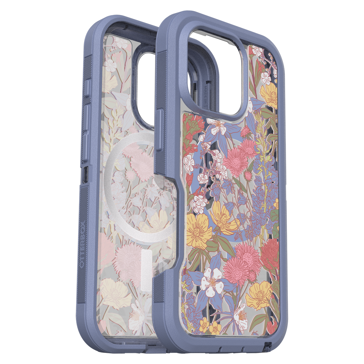 Otterbox - Defender Pro Xt Clear Magsafe Case For Apple Iphone 16 Pro - Co Wildflowers