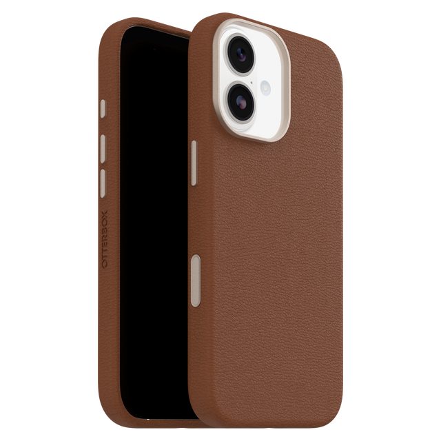 OtterBox Symmetry Cactus Leather MagSafe Case with Camera Control for Apple iPhone 17 - Desert Saddle
