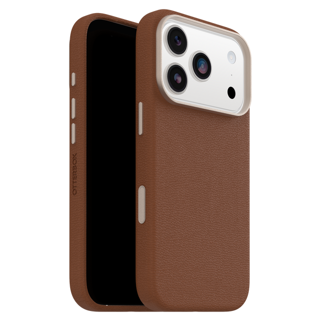 OtterBox Symmetry Cactus Leather MagSafe Case with Camera Control for Apple iPhone 17 Pro - Desert Saddle