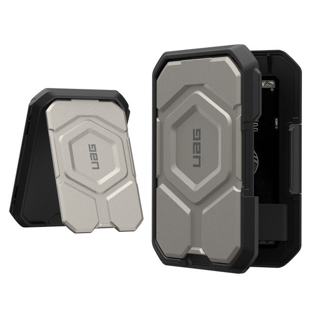 Urban Armor Gear Uag - Magnetic Wallet With Stand - Black And Titanium