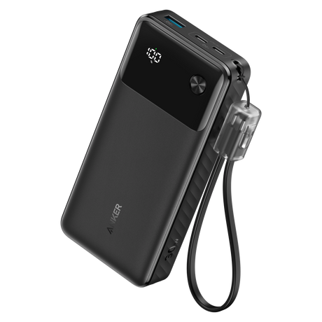 Anker - Power Bank 20000 Mah 30w With Usb C To Usb C Cable - Black