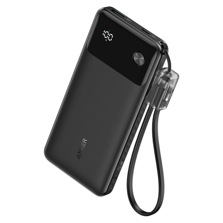 Anker - Power Bank 10000 Mah 22.5w With Usb C To Usb C Cable - Black