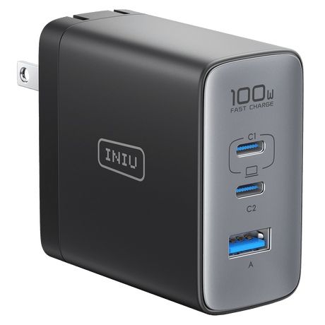 Iniu - Leopard Wall Charger 100w - Black