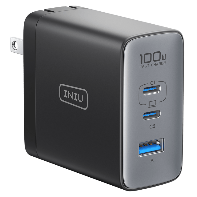 Iniu - Leopard Wall Charger 100w - Black