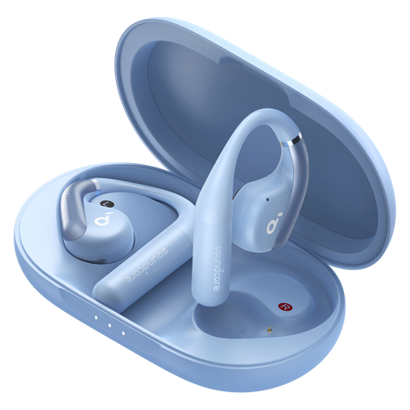 Soundcore - Aerofit Open Ear Blutooth Headphones - Gray And Blue