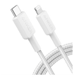 Anker - Braided Usb C To Apple Lightning Cable 6ft - White