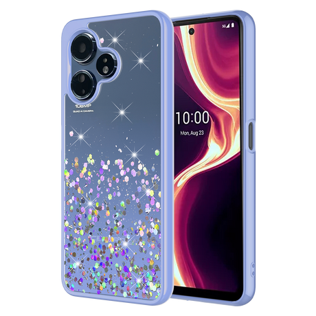 Ampd - Tpu  /  Acrylic Glitter Insert Case For Celero 5g Plus Gen 3 - Purple