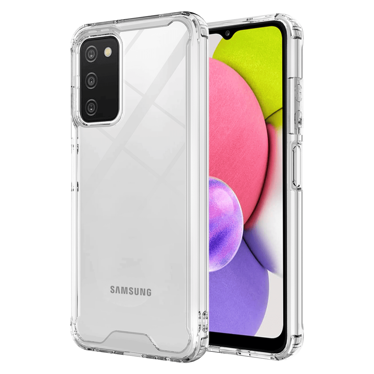 Ampd - Tpu  /  Acrylic Hard Shell Case For Samsung Galaxy A03s - Clear