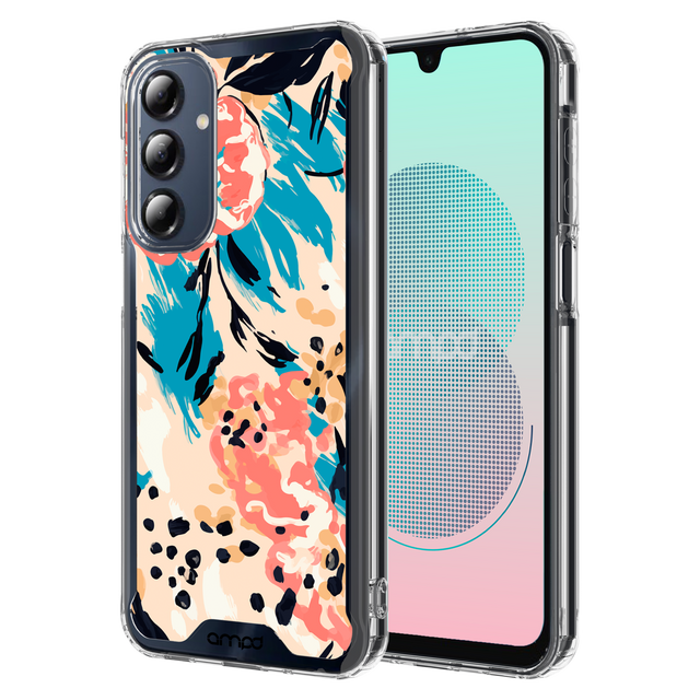 Ampd - Tpu   /   Acrylic Hd Print Crystal Clear Case For Samsung Galaxy A16 5g - Blue Flower Blossom Pattern