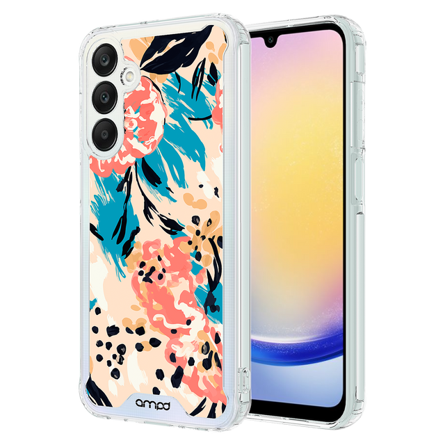 Ampd - Tpu / Acrylic Hd Print Case For Samsung Galaxy A35 5g - Floral Blue Pattern