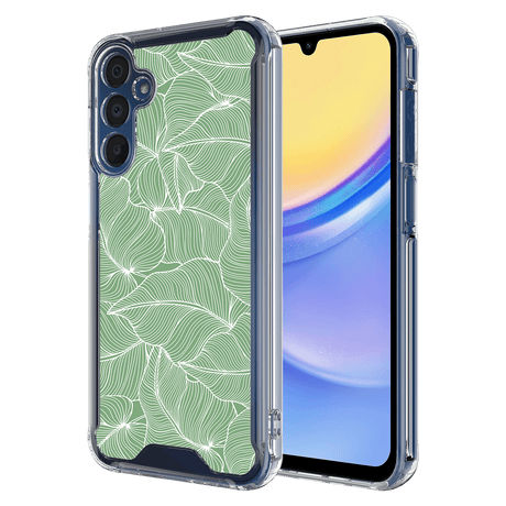 Ampd - Tpu / Acrylic Hd Print Crystal Clear Case For Samsung Galaxy A35 5g - Palm Pattern