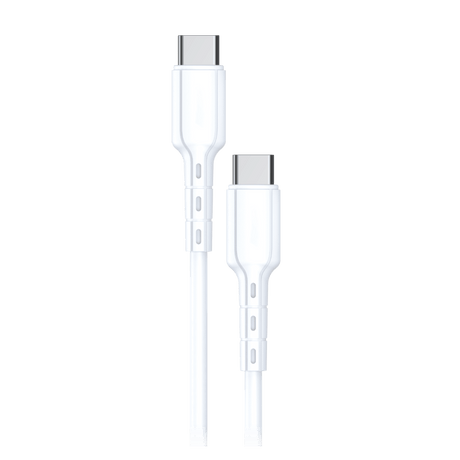 Ampd - Type C To Type C Usb Cable 3ft - White