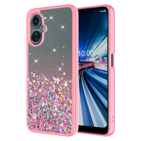 Ampd - Tpu  /  Acrylic Glitter Insert Case For Celero 5g Gen 3 - Pink