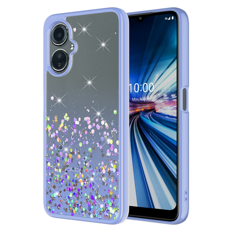 Ampd - Tpu  /  Acrylic Glitter Insert Case For Celero 5g Gen 3 - Purple