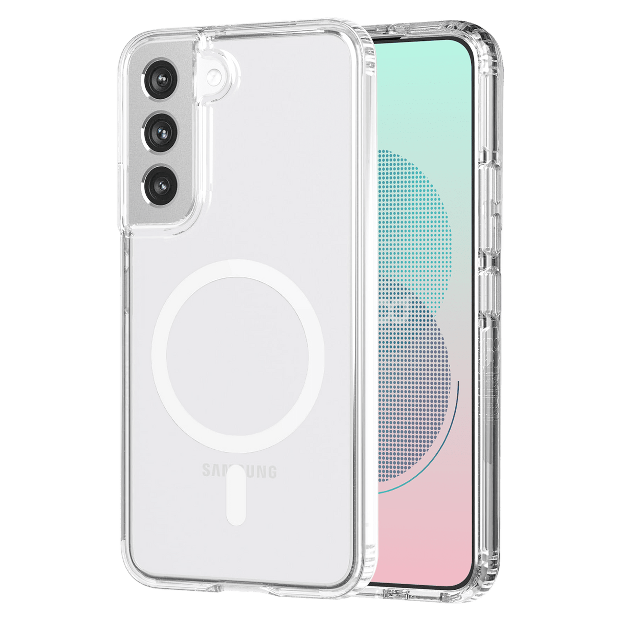 Ampd - Tpu  /  Acrylic Crystal Clear Magsafe Case For Samsung Galaxy S22 - Clear