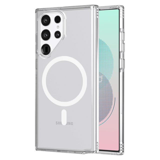 Ampd - Tpu  /  Acrylic Crystal Clear Magsafe Case For Samsung Galaxy S22 Ultra - Clear