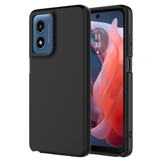 Ampd - Dual Layer Soft Touch Classic Slim Case For Motorola Moto G Stylus 5g 2024 - Black