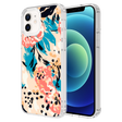 Ampd - Tpu / Acrylic Hd Print Case For Apple Iphone 12 - Floral Blue Pattern