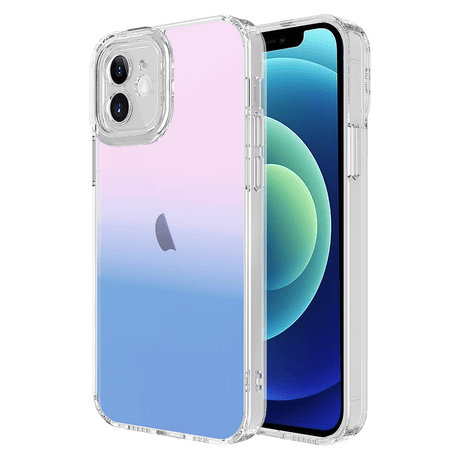 Ampd - Acrylic Ice Holographic Case For Apple Iphone 12 - Blue And Pink